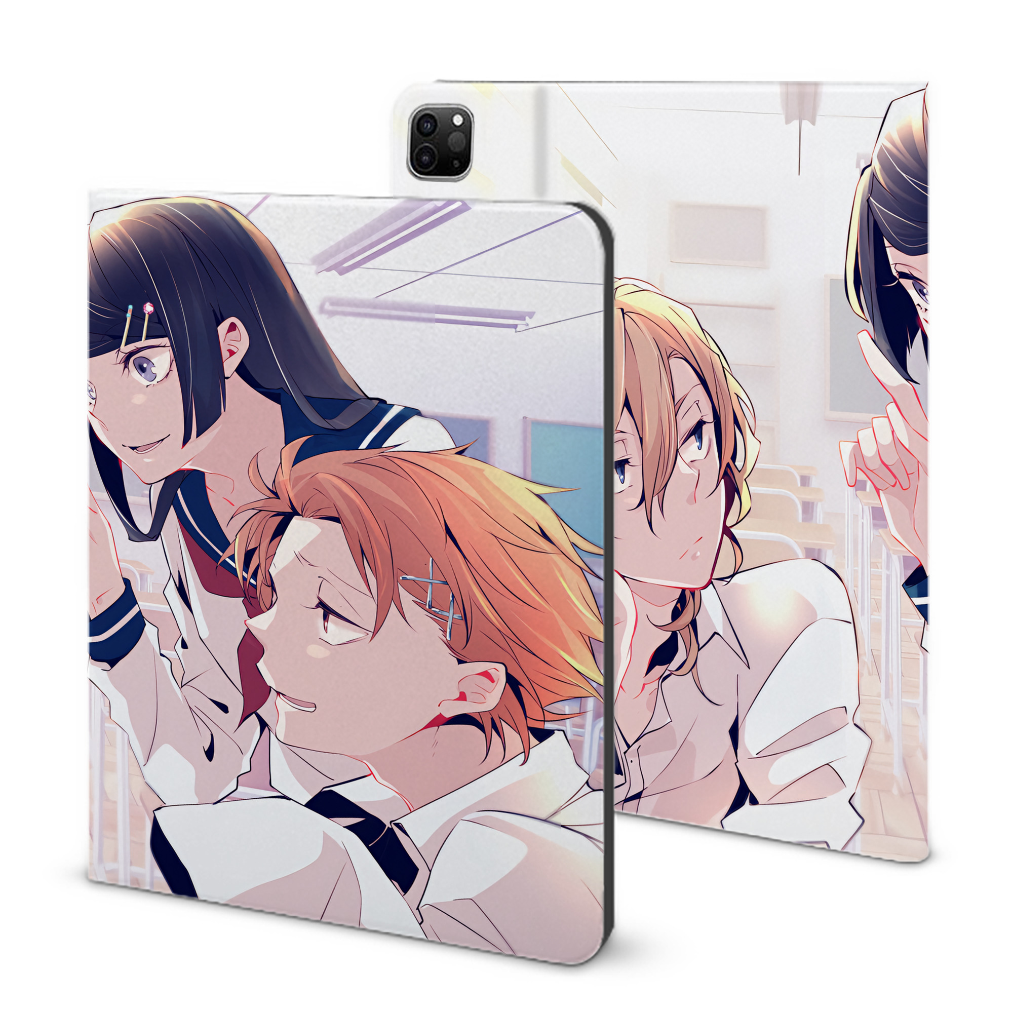 （画像用） 文豪ストレイドッグス Bungo Stray Dogs IPad ケース ブック型 PUレザー TPU 耐衝撃 軽量 薄型 ペン収納なし 全面保護 IPad 各モデル対応